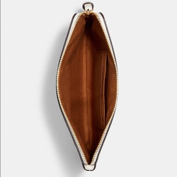 Coach Large Corner Zip Wristlet Color Chalk - Picture 5 of 14